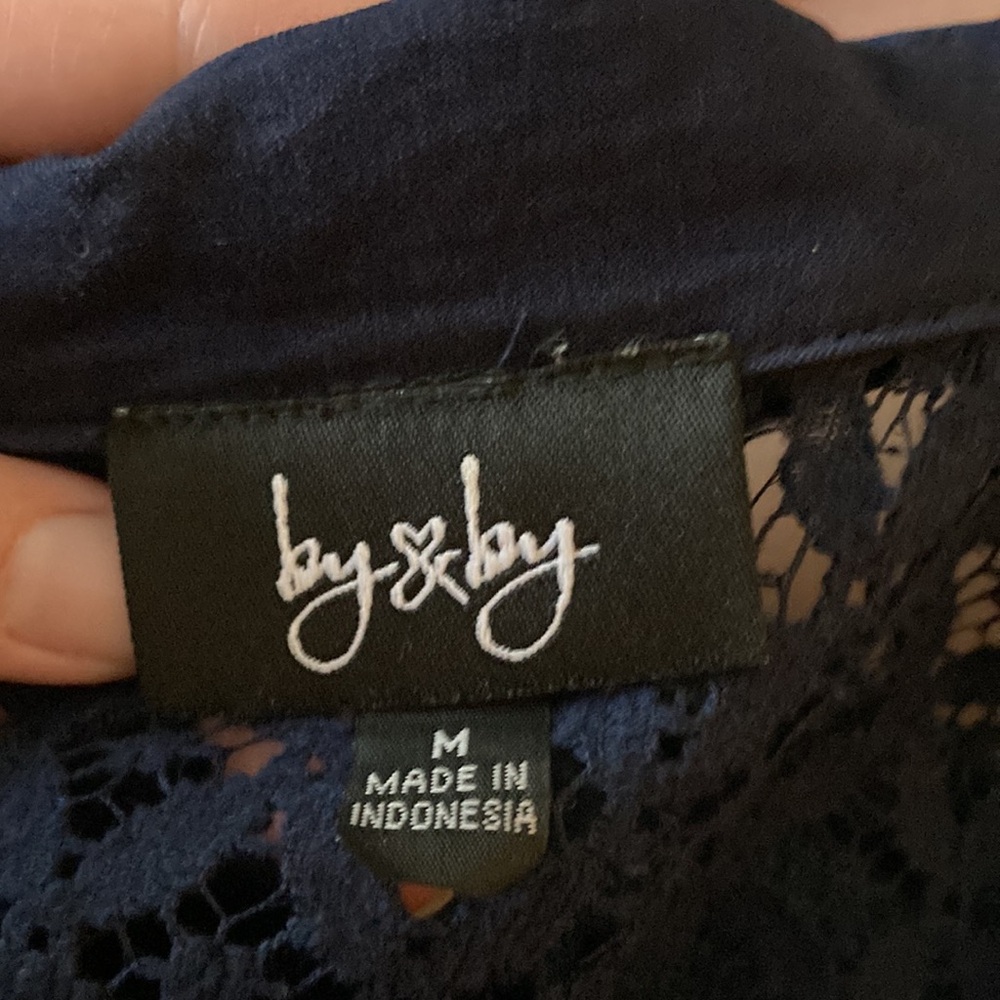 Navy medium blazer with Lacy back - Picture 8 of 8